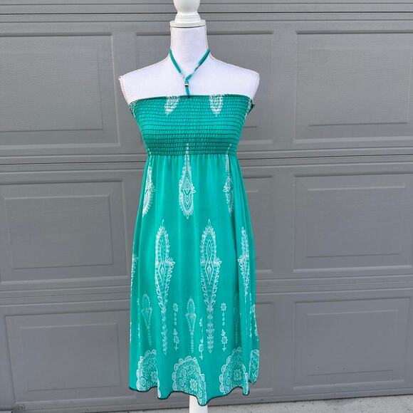 Flattering Vintage Size Small Waist Cinching Flowy Sun Dress Perfect For Summer - Picture 1 of 4
